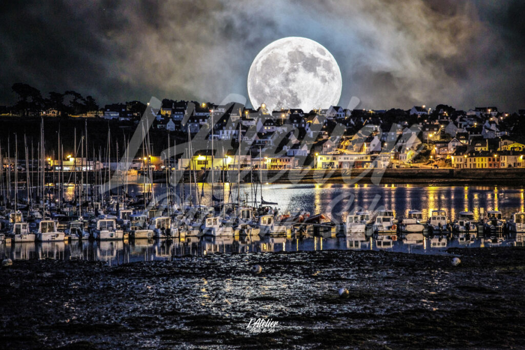 Photo Port nocturne Crozon sous la lune