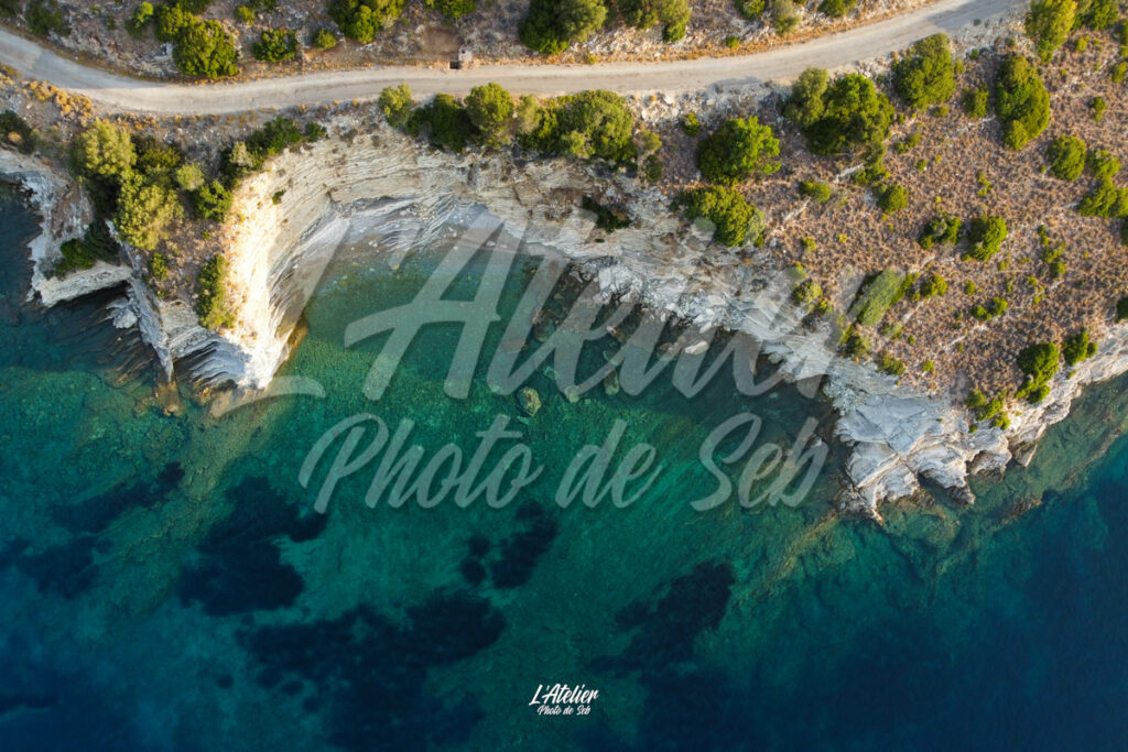 Photographie de plage drone Kastos Grèce Méditerranée