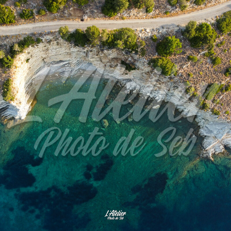 Photographie de plage drone Kastos Grèce Méditerranée